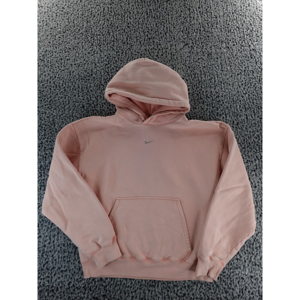 Nike Pink Pullover Hoodie Sweatshirt Small Swoosh Logo Pocket Small